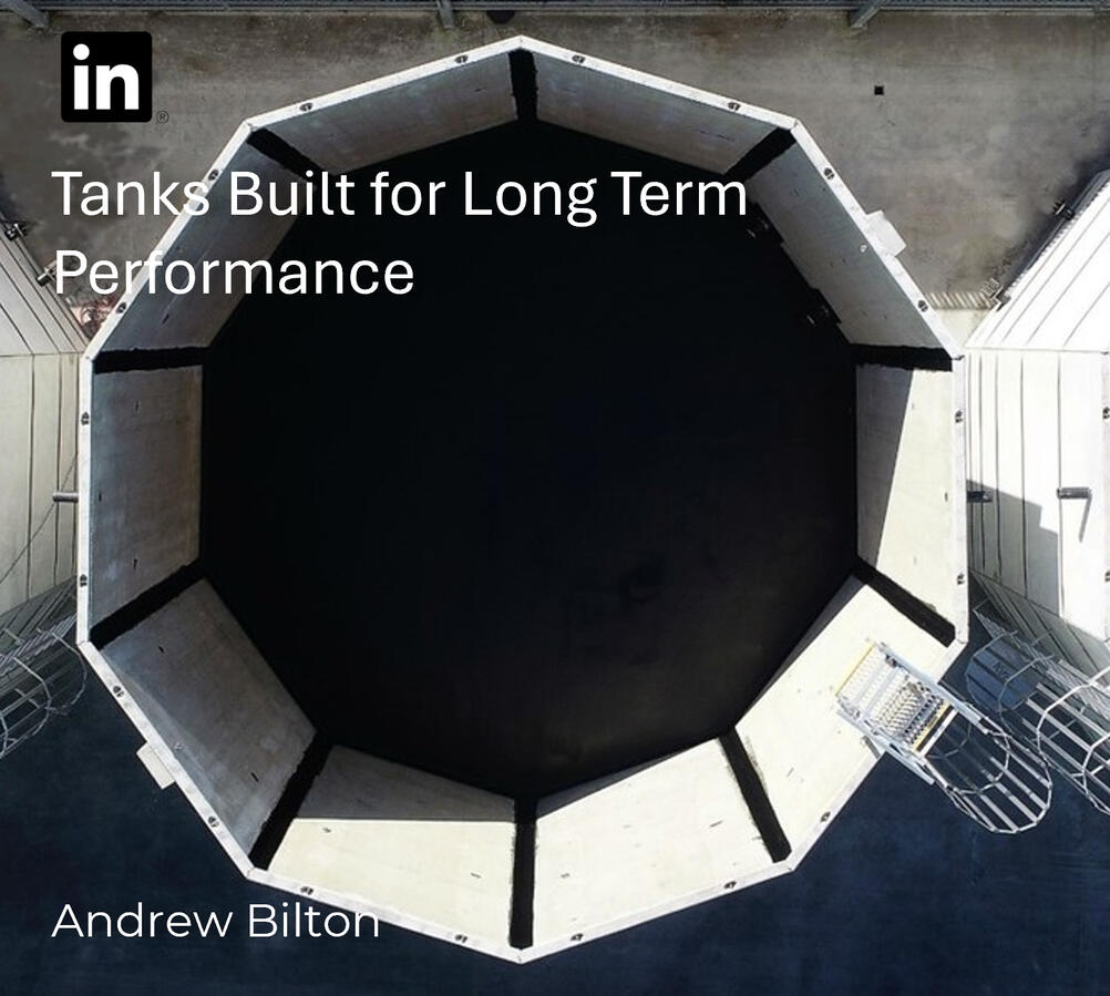 A link to a LinkedIn article about specialised concrete bio reactor tanks. A link to a LinkedIn article about specialised concrete bio reactor tanks.